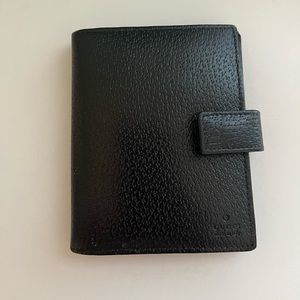 Gucci Black Leather Agenda Notebook